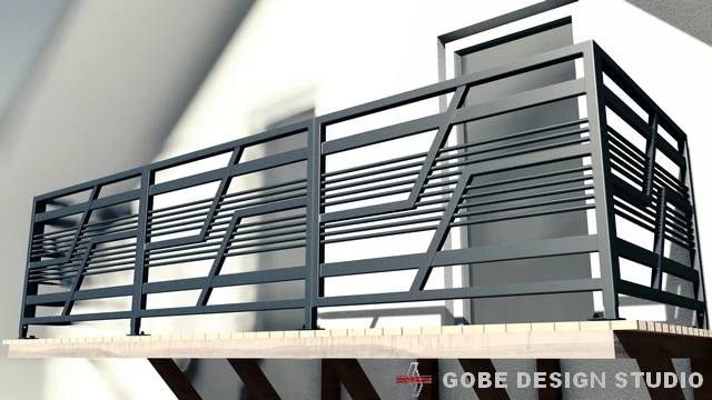 Balustrady balkonowe tarasowe nowoczesne model Gobe 379 120