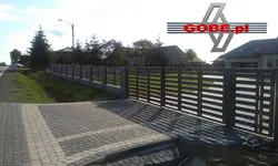 Metal fence horizontal pattern