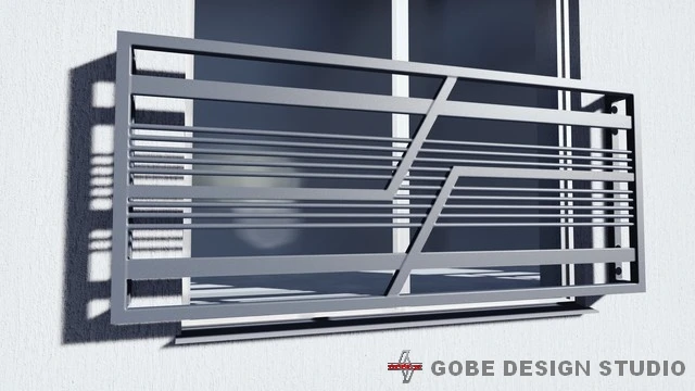 nowoczesne balustrady okna francuskie model Gobe 379 99
