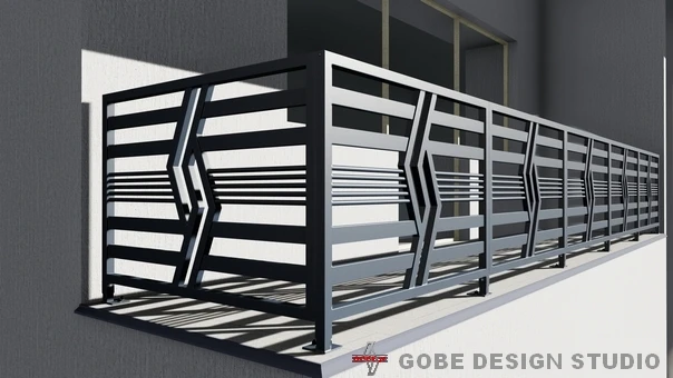 Balustrady balkonowe tarasowe nowoczesne model Gobe 369 113