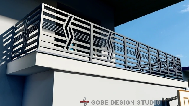 nowoczesne balustrady tarasowe model Gobe 369 139