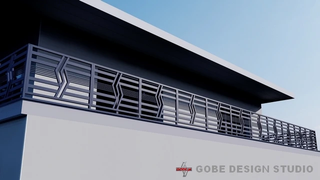 nowoczesne balustrady tarasowe model Gobe 369 152