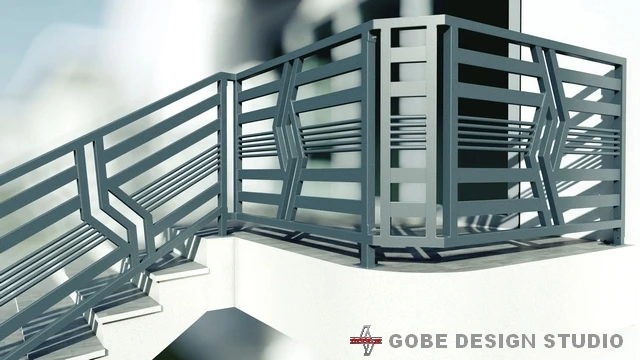 nowoczesne balustrady schodowe model Gobe 369
