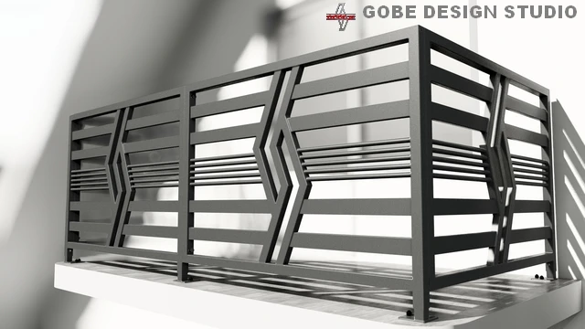 nowoczesne balustrady tarasowe model Gobe 369 166