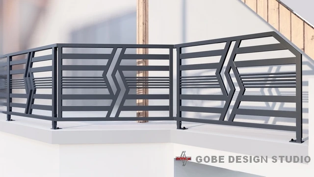 nowoczesne balustrady tarasowe model Gobe 369 183