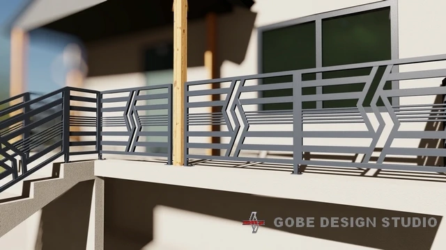 nowoczesne balustrady tarasowe model Gobe 369 187