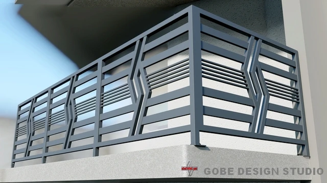 nowoczesne balustrady tarasowe model Gobe 369 47