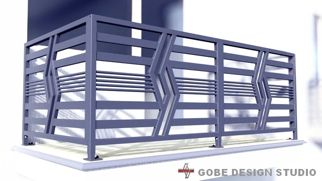 Balustrady balkonowe  nowoczesne model Gobe 369 86