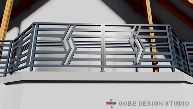 nowoczesne balustrady francuskie model Gobe 369