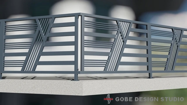 nowoczesne balustrady tarasowe model Gobe 374 118