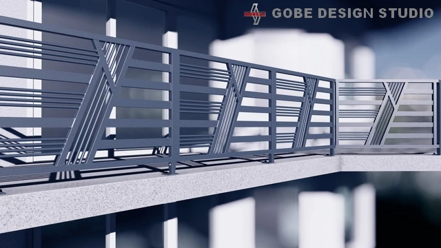 nowoczesne balustrady tarasowe model Gobe 374 247