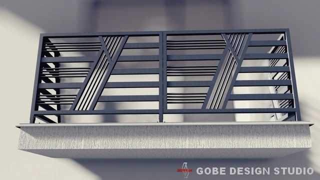nowoczesne balustrady tarasowe model Gobe 374 268