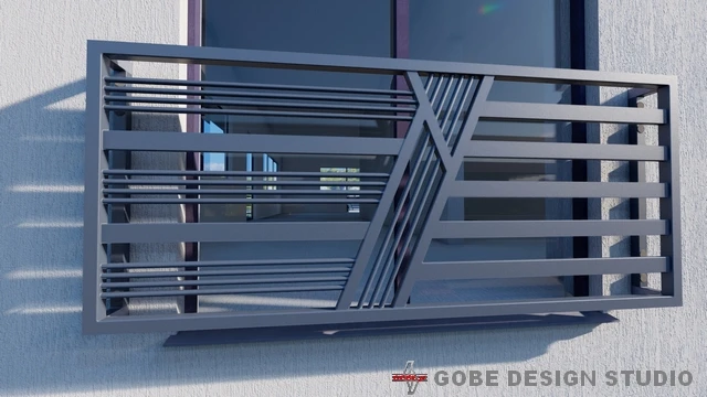 nowoczesne balustrady tarasowe model Gobe 374 288