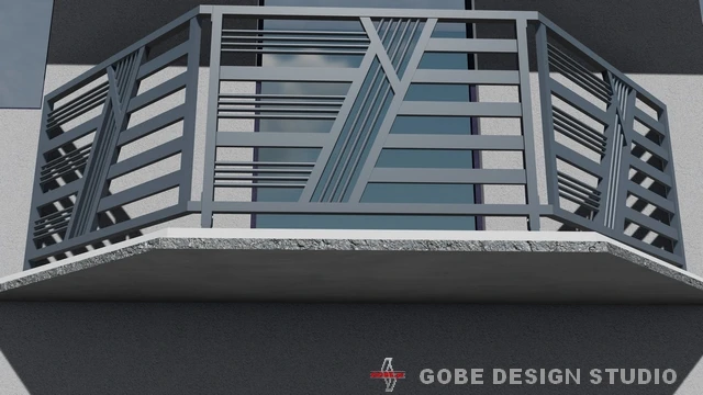 nowoczesne balustrady tarasowe model Gobe 374 50