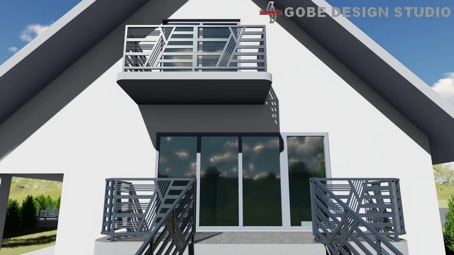 nowoczesne balustrady tarasowe model Gobe 374 78