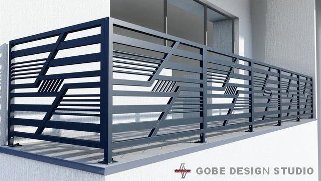 nowoczesne balustrady tarasowe model Gobe 375 107