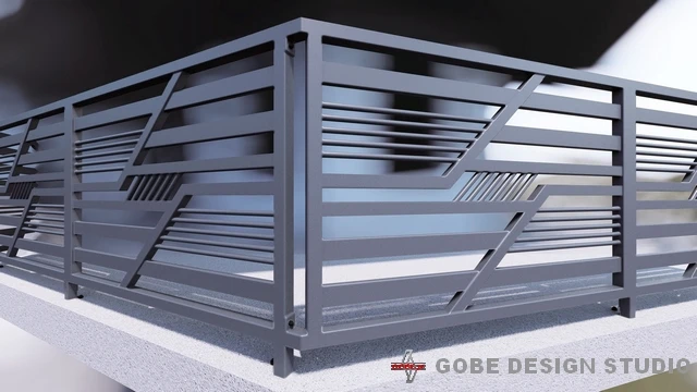 nowoczesne balustrady tarasowe model Gobe 375 11