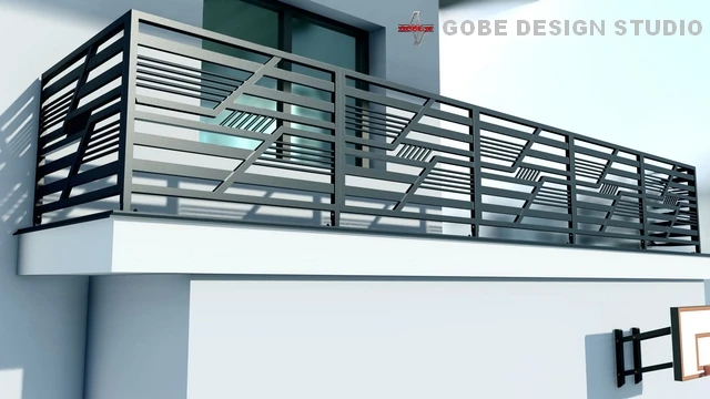 nowoczesne balustrady tarasowe model Gobe 375 139