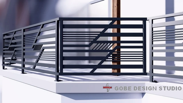 nowoczesne balustrady tarasowe model Gobe 375 167