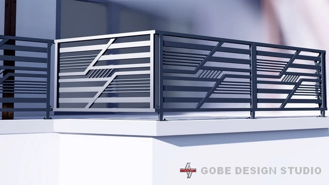 nowoczesne balustrady tarasowe model Gobe 375 169