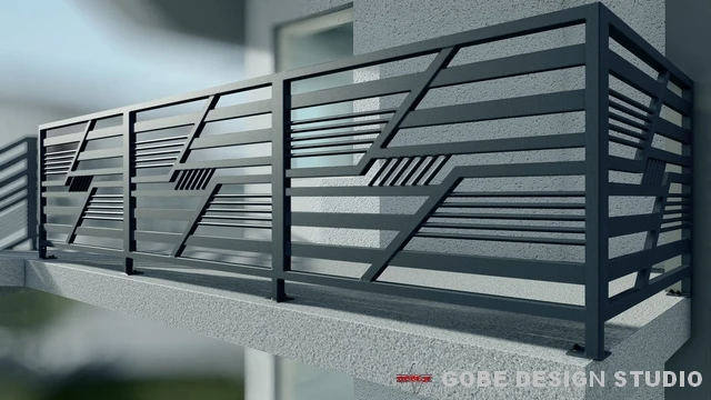 nowoczesne balustrady tarasowe model Gobe 375 34