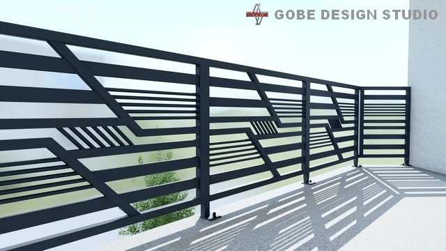 nowoczesne balustrady tarasowe model Gobe 375 48