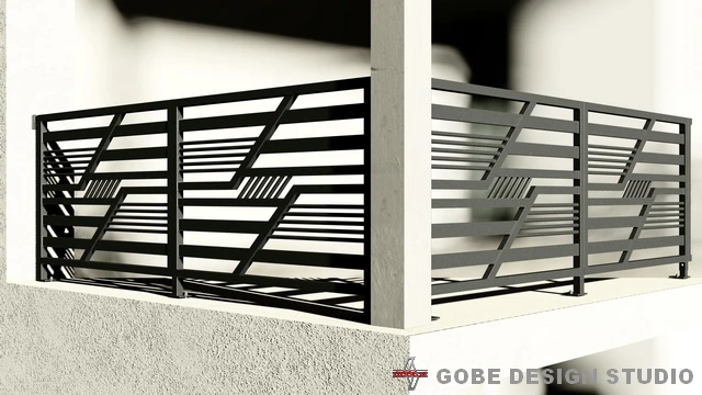 nowoczesne balustrady tarasowe model Gobe 375 69