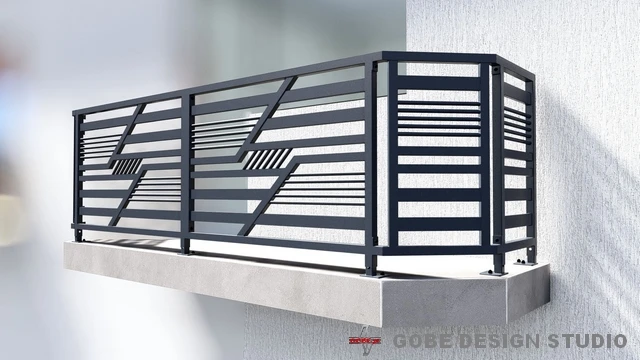 nowoczesne balustrady tarasowe model Gobe 375 90