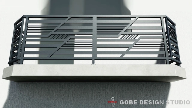 nowoczesne balustrady tarasowe model Gobe 375 93