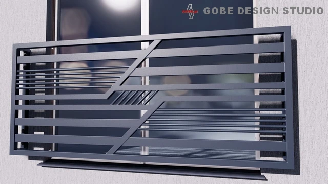 nowoczesne balustrady tarasowe model Gobe 375 130