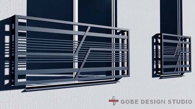 nowoczesne balustrady tarasowe model Gobe 379 79 