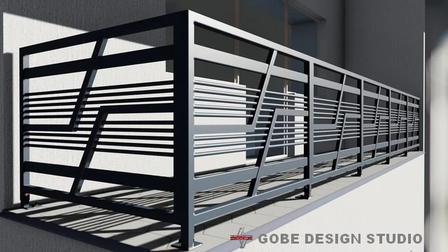 nowoczesne balustrady tarasowe model Gobe 379 88