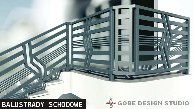 Nowoczesne balustrady schodowe model Gobe Galaxy 369