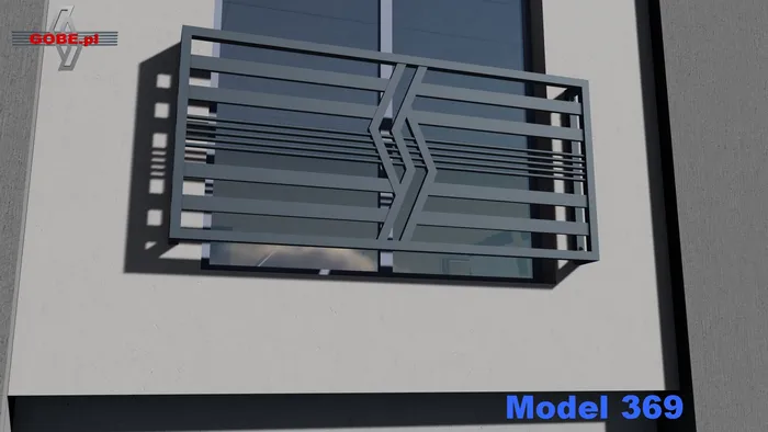 moderne Geländer für französisches Fenstermodell Gobe 369
