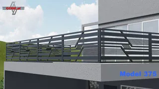 modulares Geländer auf dem Terrassenmodell Galaxy 375