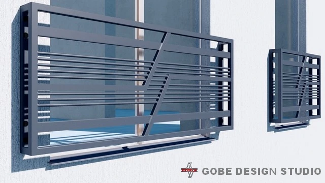 nowoczesne balustrady okna francuskie model Gobe 379 77 