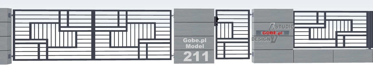 Nowoczesne ogrodzenie model 347  
