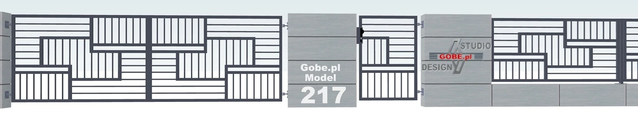 Nowoczesne ogrodzenie model 217  