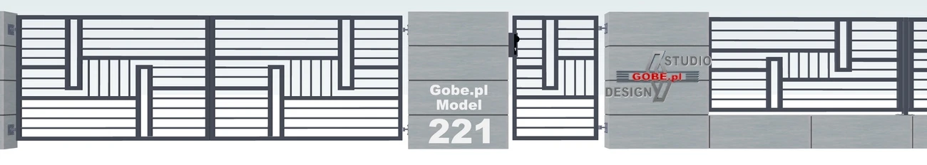 Nowoczesne ogrodzenie model 221  