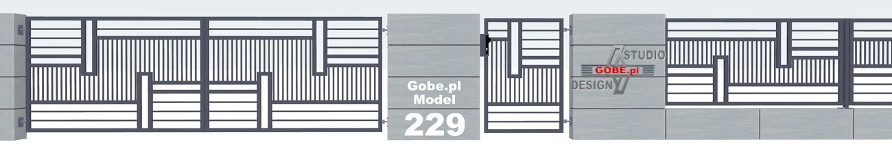 Nowoczesne ogrodzenie model 229  