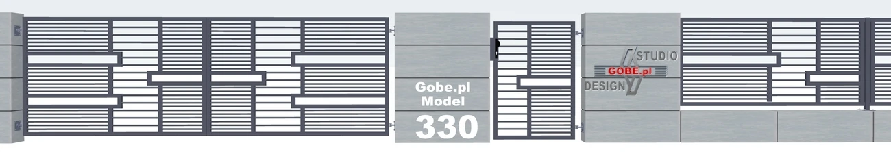 Nowoczesne ogrodzenie model 330  