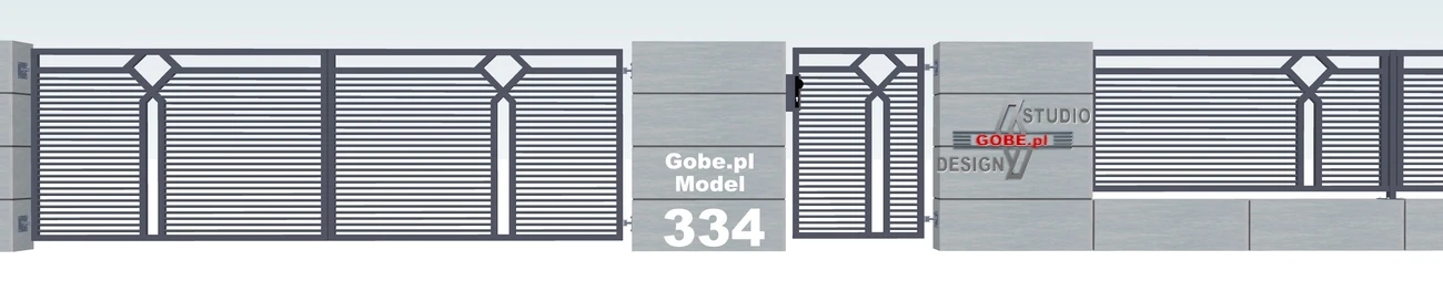Nowoczesne ogrodzenie model 334  