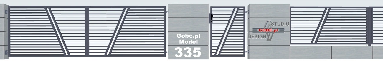 Nowoczesne ogrodzenie model 335  