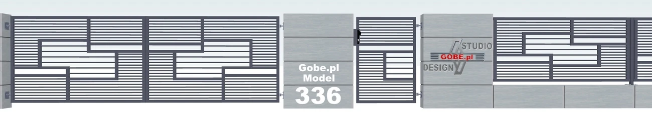 Nowoczesne ogrodzenie model 336  