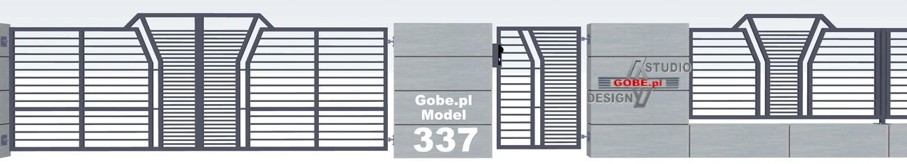 Nowoczesne ogrodzenie model 337  
