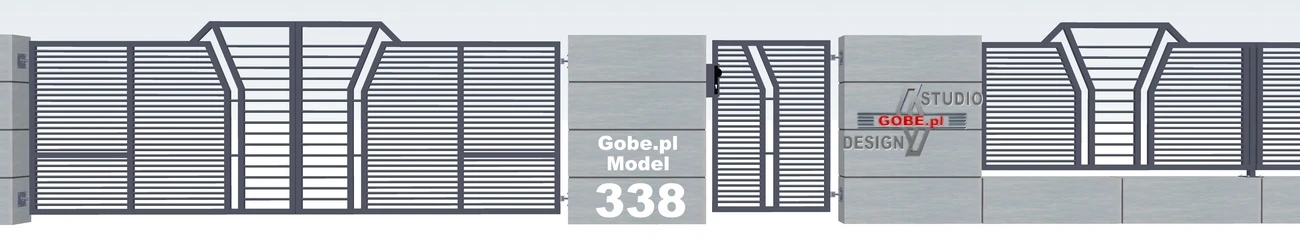 Nowoczesne ogrodzenie model 338  