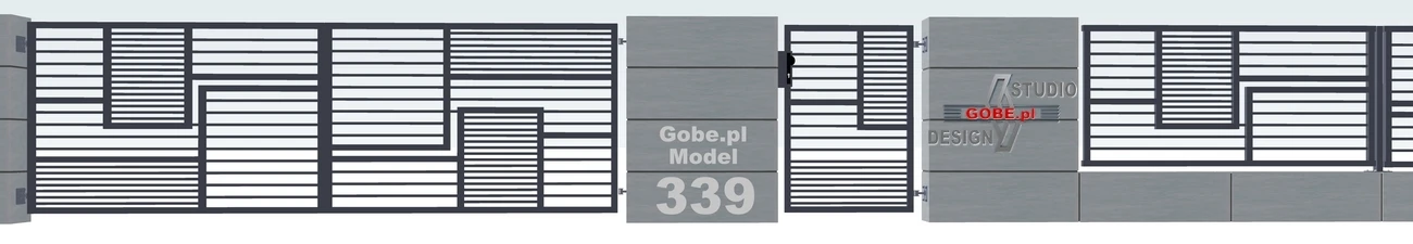 Nowoczesne ogrodzenie model 339  