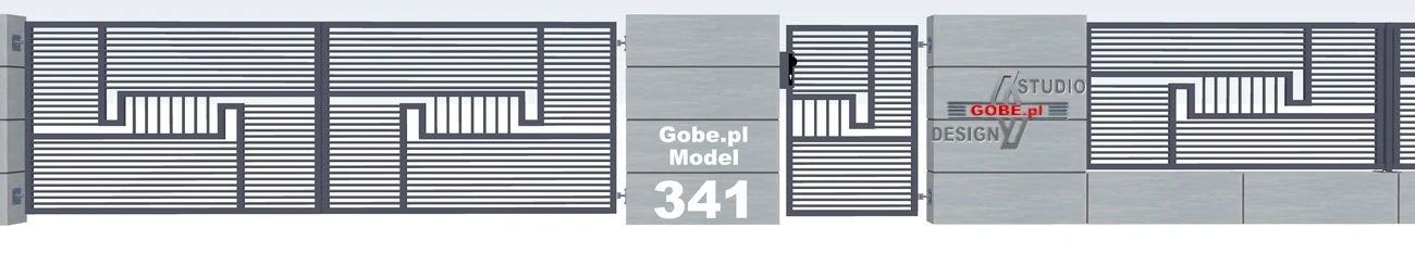 Nowoczesne ogrodzenie model 341  