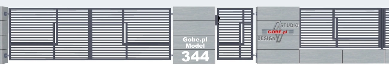 Nowoczesne ogrodzenie model 344  