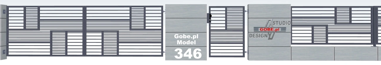 Nowoczesne ogrodzenie model 346  